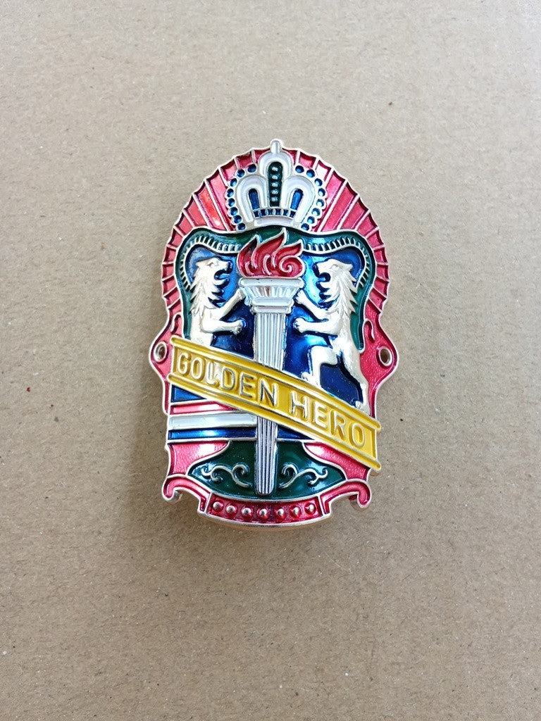GOLDEN HERO Head Badge Emblem Vintage Bicycle vintage_bike_store