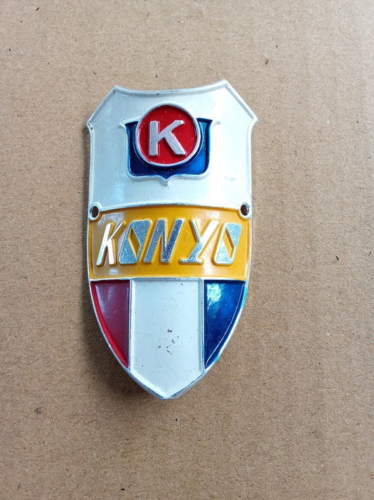KONYO WHITE Color Head Badge Emblem For Vintage Bicycle NOS vintage_bike_store