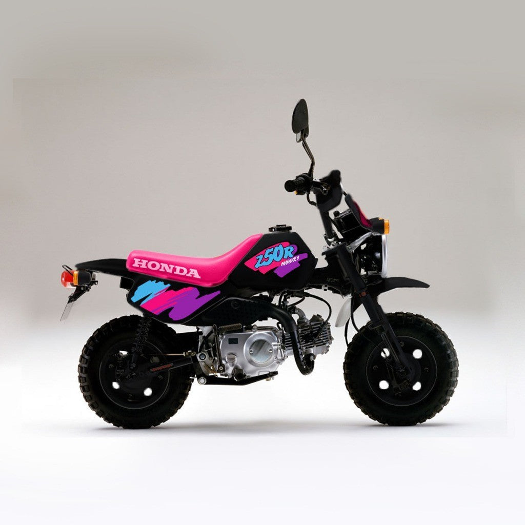 Sticker Decal Monkey Baja Z50R Purple Black side cover tank (Free shipping) vintage_bike_store