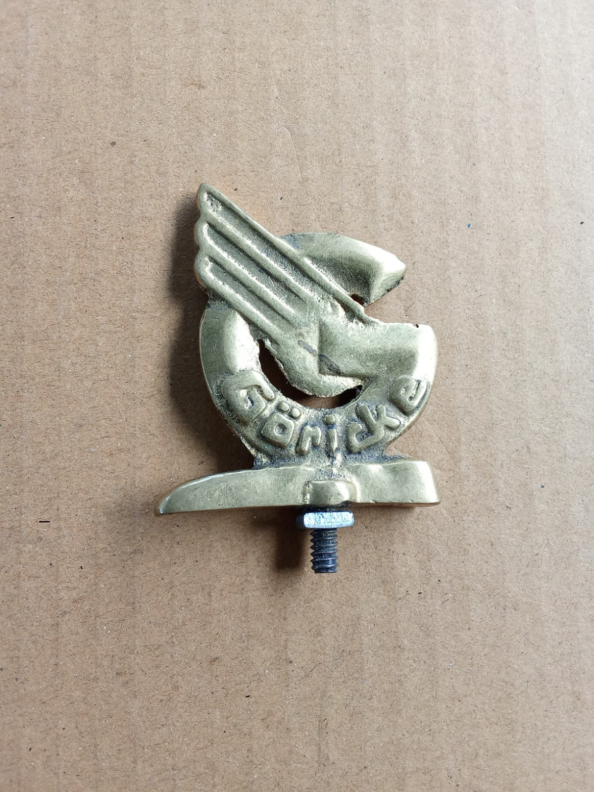 GORICKE BRASS Bicycle Motorcycle Front Mudguard Emblem Badge vintage_bike_store