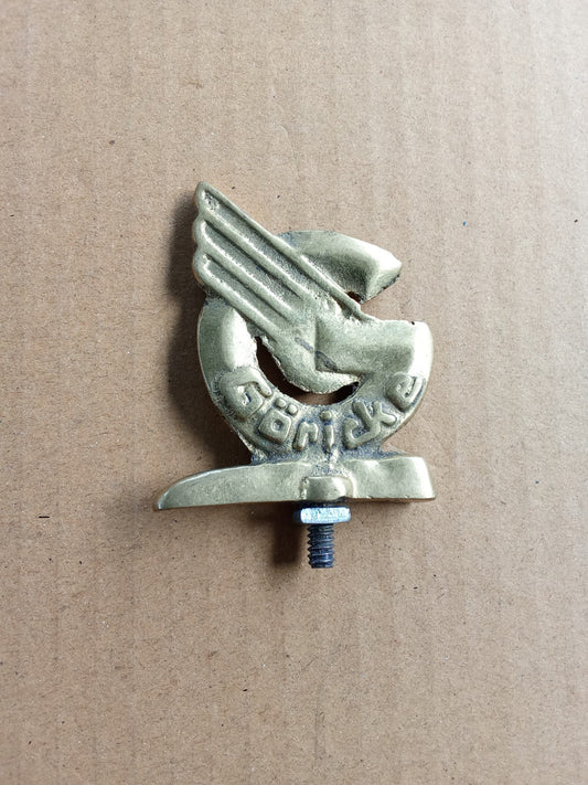 GORICKE BRASS Bicycle Motorcycle Front Mudguard Emblem Badge vintage_bike_store