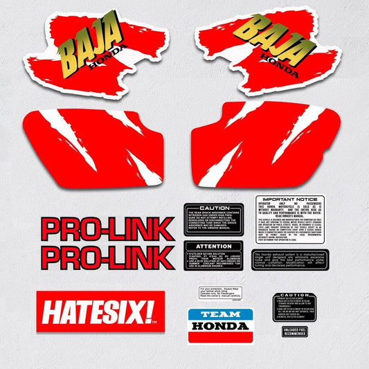 Sticker Decal XRL Baja 1990 side cover tank (Free shipping) vintage_bike_store