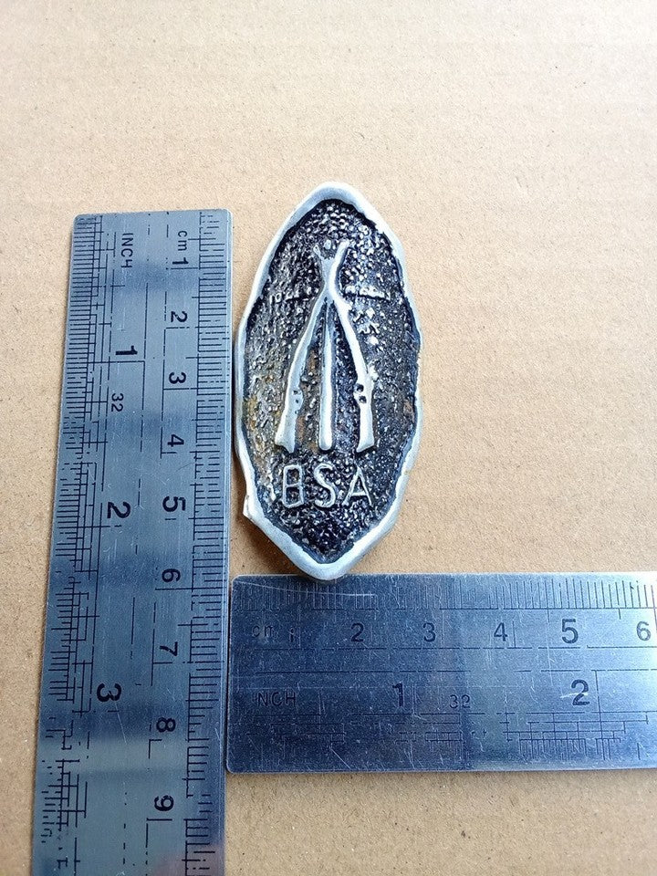 BSA BLACK Emblem Aluminum Head Badge For BSA Vintage Bicycle NOS vintage_bike_store