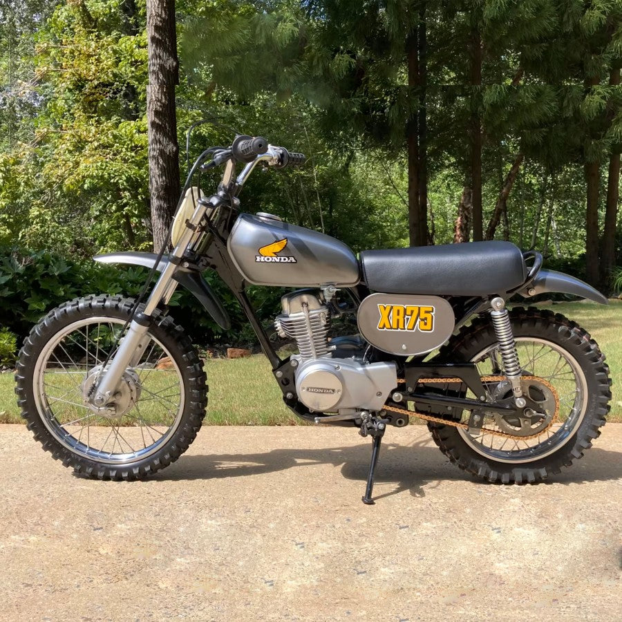 Sticker Decal XR 75 1973 and 1975 Yellow side cover tank (Free shipping) vintage_bike_store